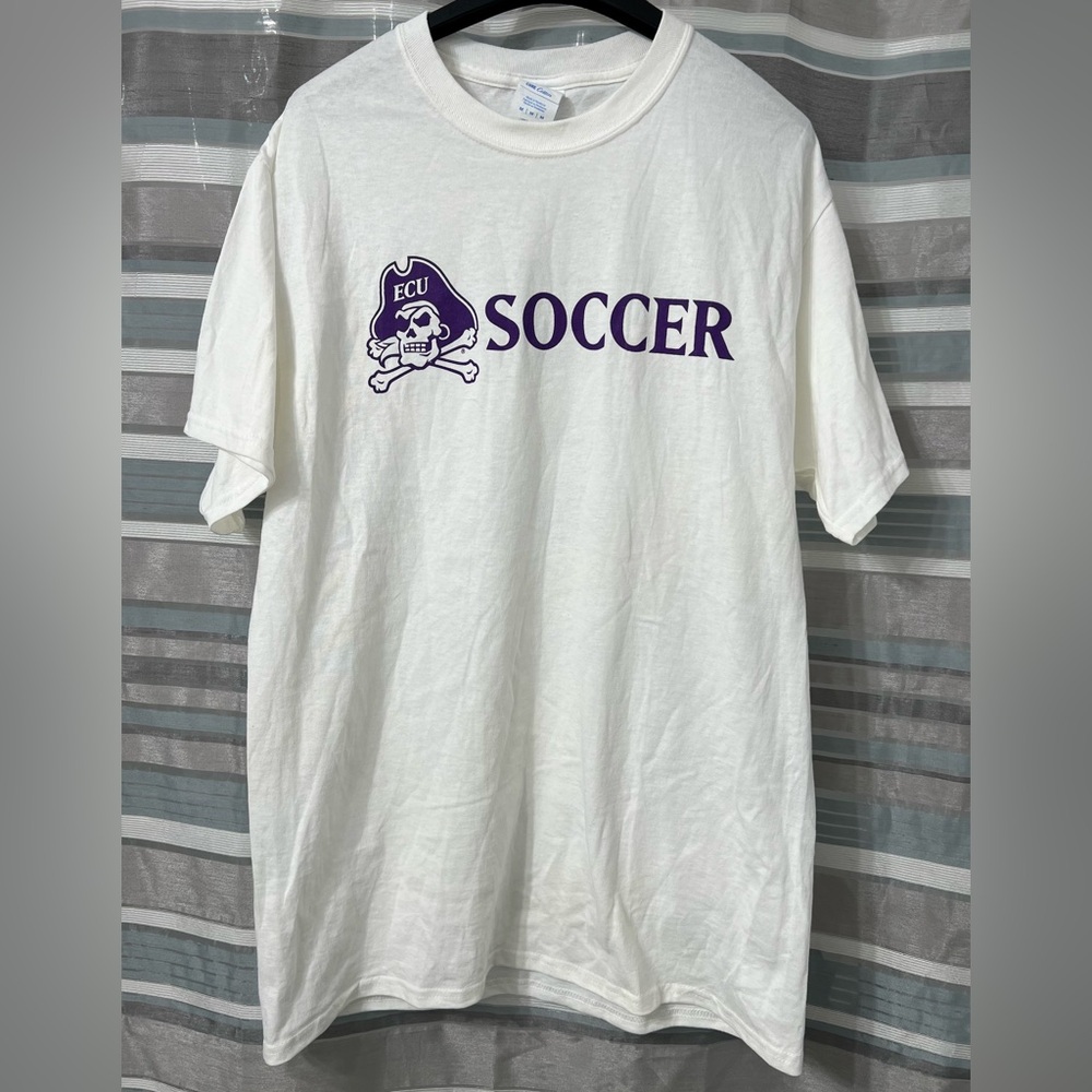 East Carolina University Pirates Soccer White T-Shirt